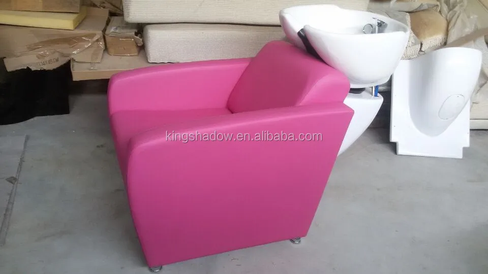 Fashional Female Pink Shampoo Chair Shampoo Bowl Pink Washing Unit ...