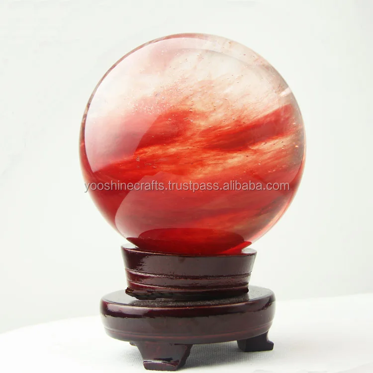 G005 Luminous Glass Ball,Round Craft Glass Balls,Glass Crafts,13cm Red