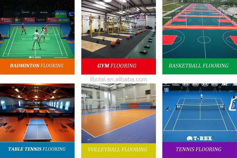 Trex Tennis Indoor Floor Rubber Badminton Sports Floor Mat Badminton