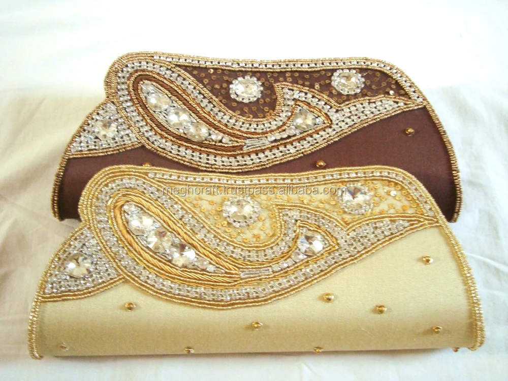 Bridal Clutch Bag Designer Heavy Beaded Embroidered Handmade Purse Indian  Handbag Engagement Gifts Bridesmaid Gifts Anniversary Gifts - Etsy