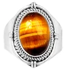 Tiger eye stone, Tiger eye ring, Tiger eye stone 925 silver ring