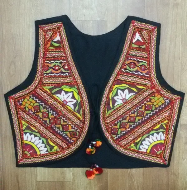 Gujarati Cotton Vintage Embroidery Ladies Vests-waistcoats-jacket ...