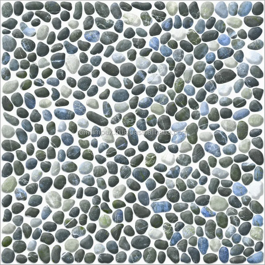 Pebble Stone Tiles 600x600 Rustic Glazed Pebble Stone Tiles 600x600 Rustic Glazed Decorated Product On Alibaba