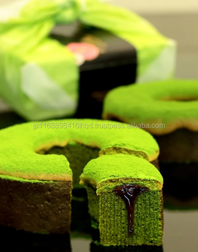 
Rich and very gourmet Japanese sweet best green tea GREEN TEA CHOCOLATE BAUMKUCHEN for birthday cake 