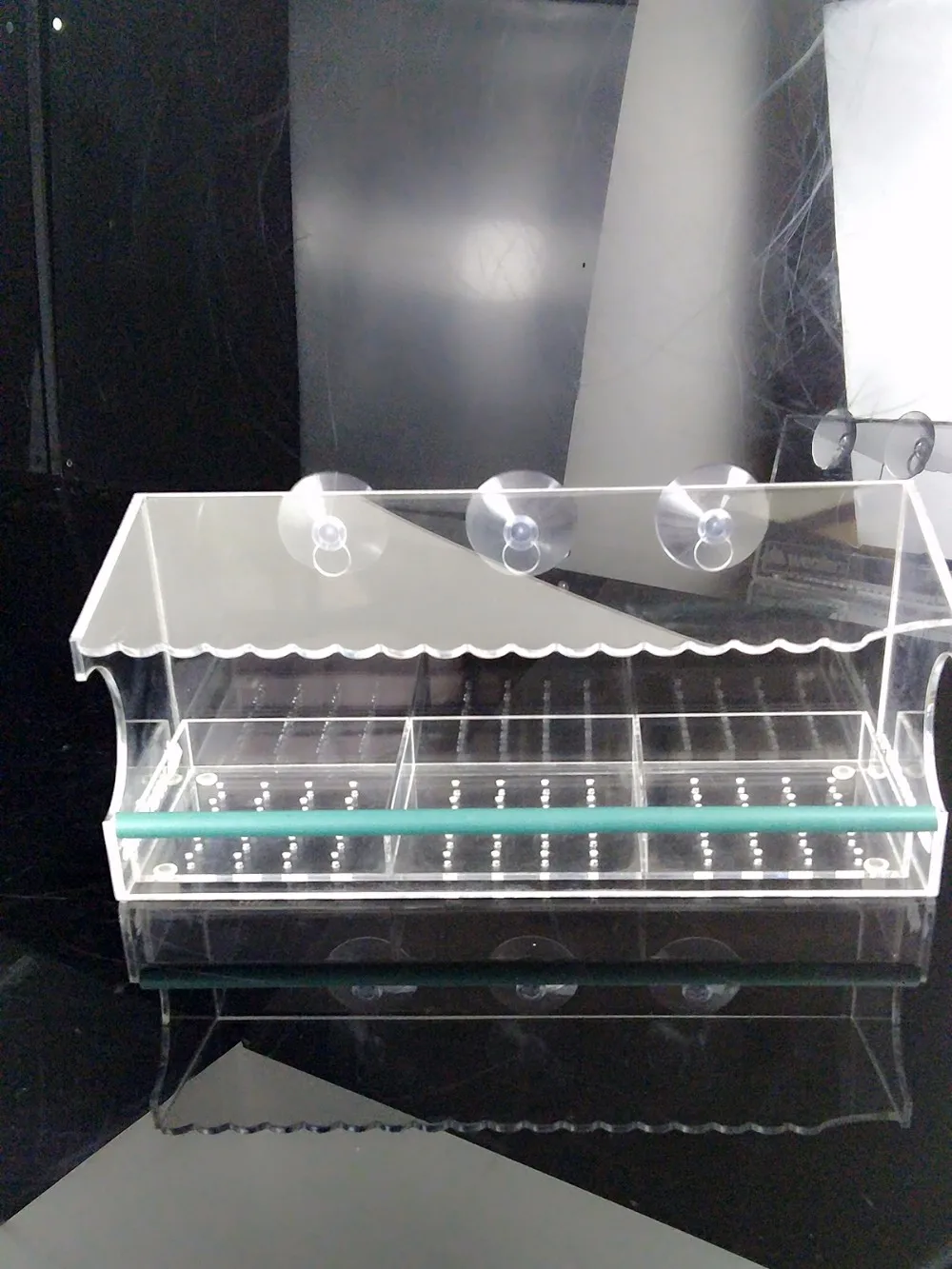 Birdscapes Window Wild Bird Feeder House Shaped Clear Acrylic Bird