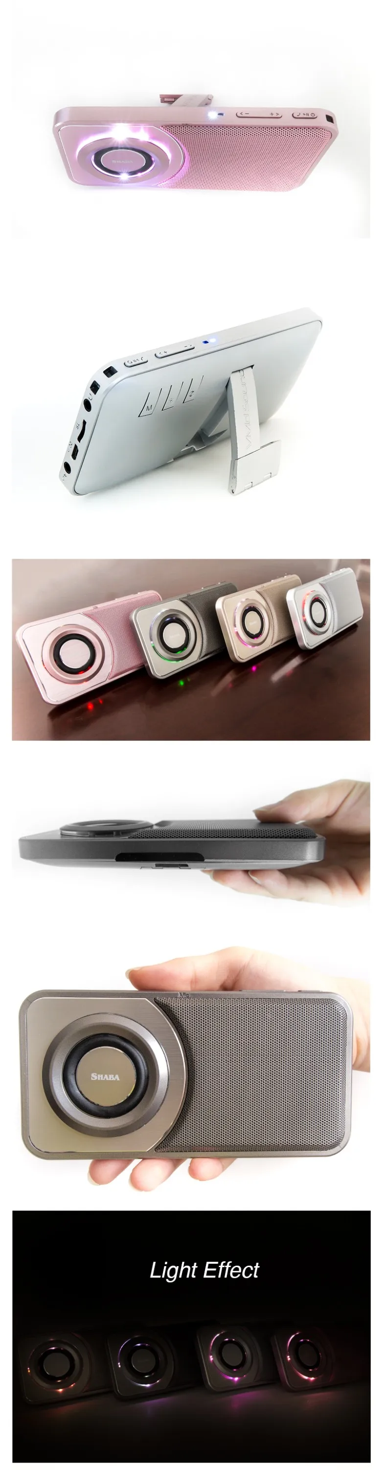 Shaba VS-25 wireless audio link loudspeaker bluetooth fm radio Aux-in recorder