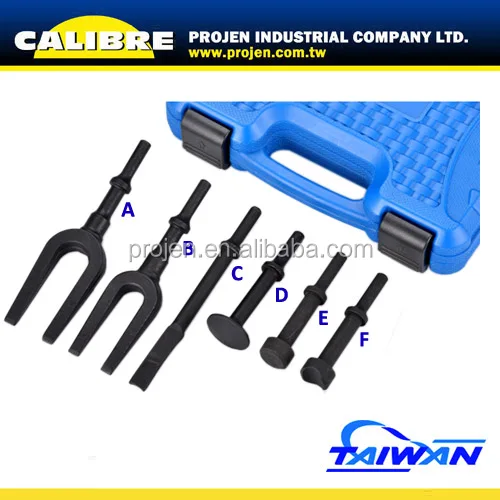 Calibre Pneumatic Tool 6pc Impact Ball Joint Separator Air Hammer Set