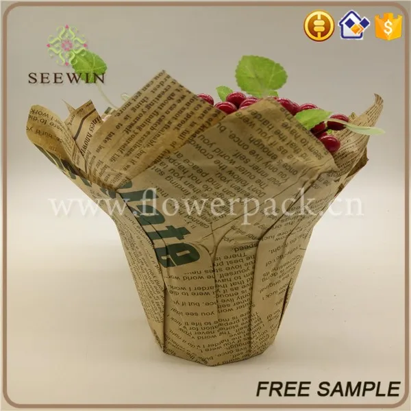 Wholesale Waterproof Kraft Paper Flower Pot Covers Buy Paper Flower