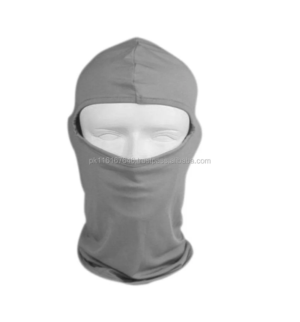 Light Grey Outdoor Full Face Mask Lycra Balaclava Ultrathin Motorcycle