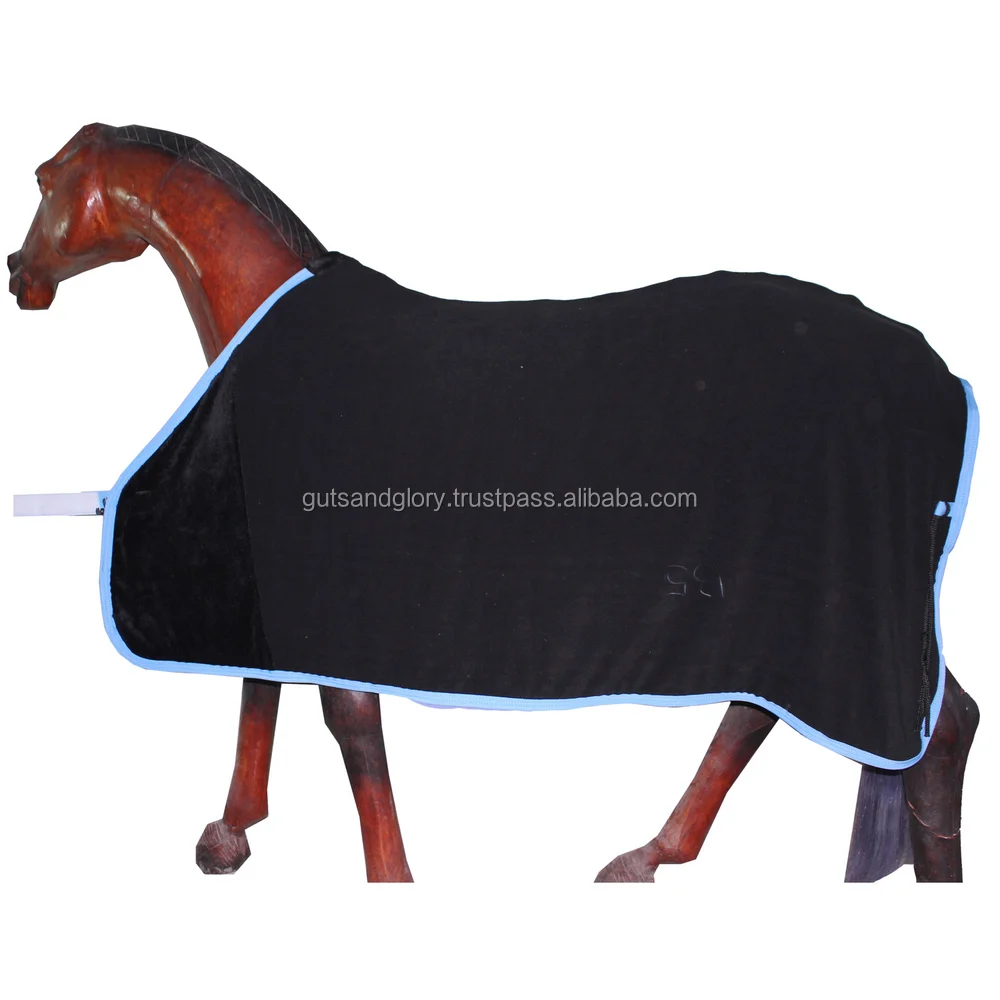 Horse Corel Fleece Rug In Black Buy Fleece Horse Blanket In Black