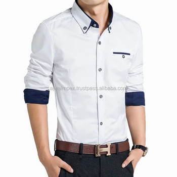 double cuff wing collar shirt