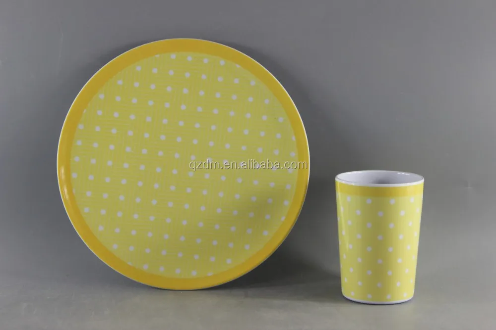 Hard Plastic Melamine Dinner Set With Plate And Bowl