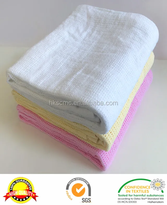 Customized Soft Blue 100 Cotton Cellular Thermal Baby Hospital Receiving Blanket Buy 100