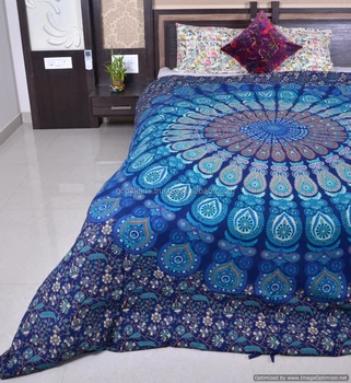 Indian Blue Mandala Duvet Covers Throw Awesome Looking Quilt Cover