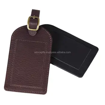 luxury leather luggage tags