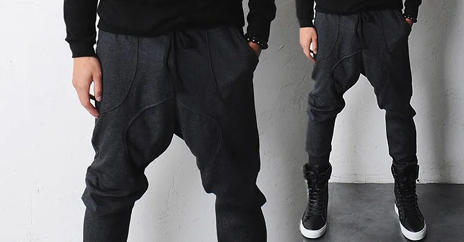 long crotch sweatpants