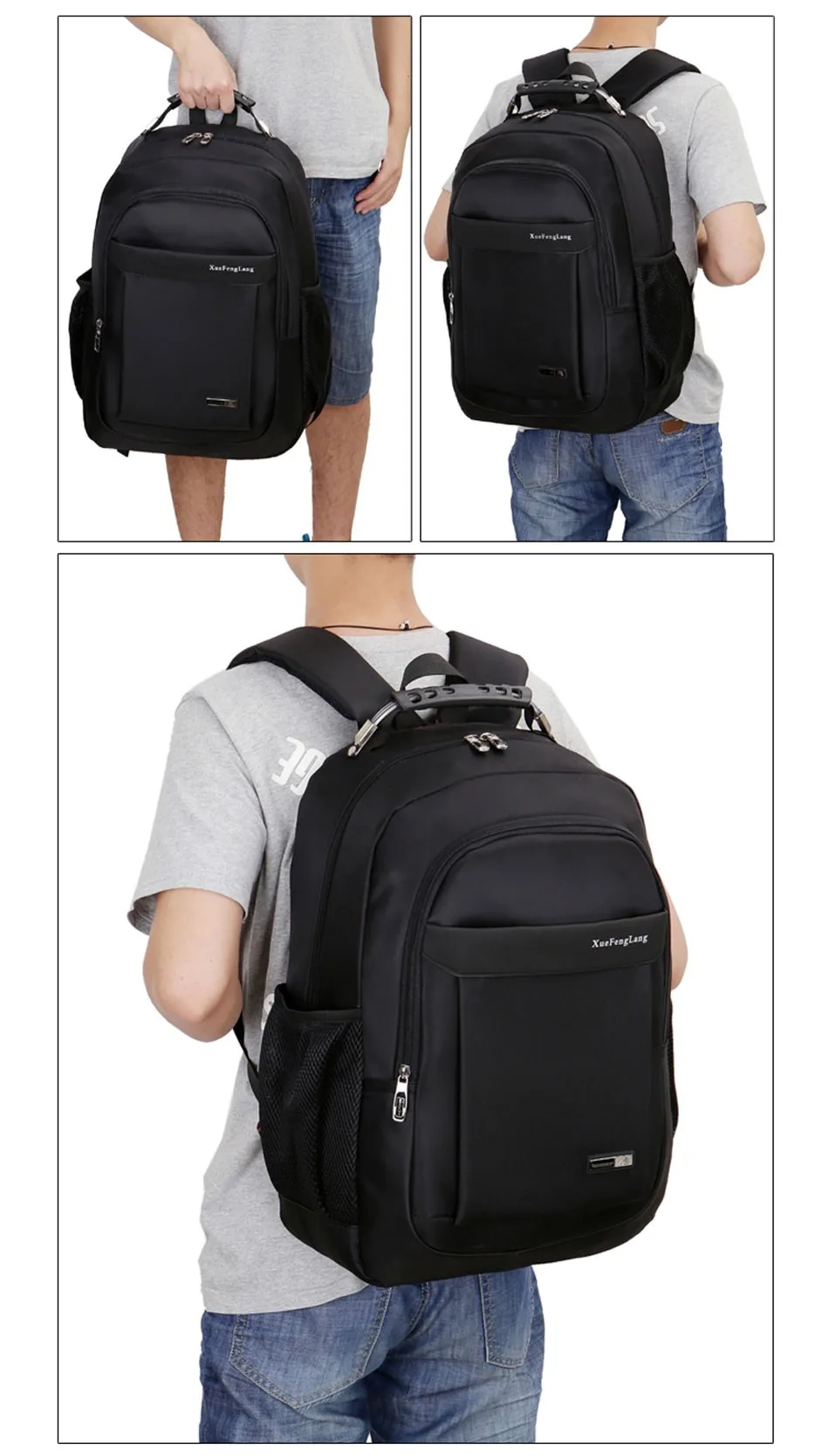 Strong Printed Computer Backpack Nylon Tactical Laptop Backpack 17.3