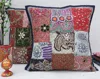 17'' Embroidered Beaded Ethnic Vintage Indian Hand Patchwork Throw Pillow cover Cushion Cover Cushion Covers cases decorative