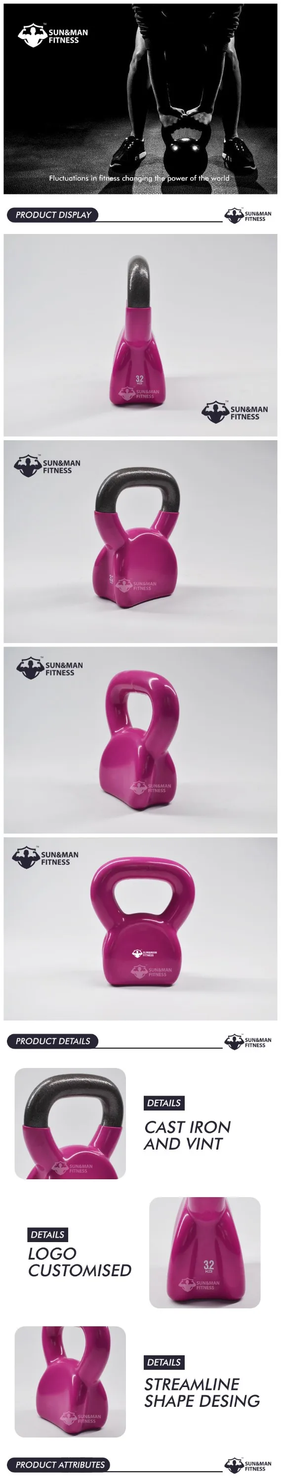 Fitness Vinyl Pink Kettlebell With High Quality Buy Vinyl Kettlebbell,Pink Kettlebell