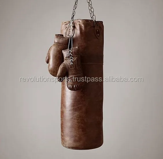 BRAZILIAN MMA Boxing  Punching Bag PU Leather Dark Brown,100cm EL 