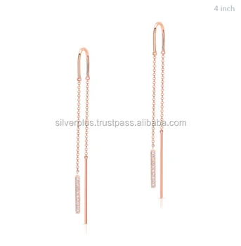 Si J H Color Diamond Bar 14k Gold Earring Wires Si J H Color Diamond Bar 14k Gold Earring Wires