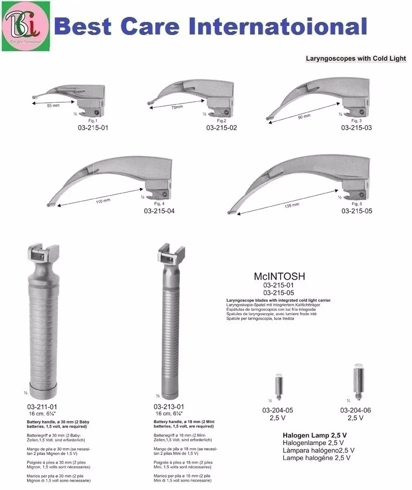 Surgical Fiber Optic Miller Laryngoscopes Buy Fiber Optic
