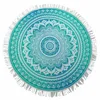 Indian wholesale ombre mandala tapestry roundie towel 100% cotton round beach towels with tassels fringe