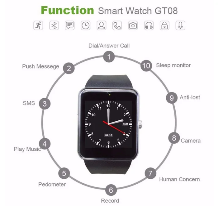 qiufeng gt08 watch faces