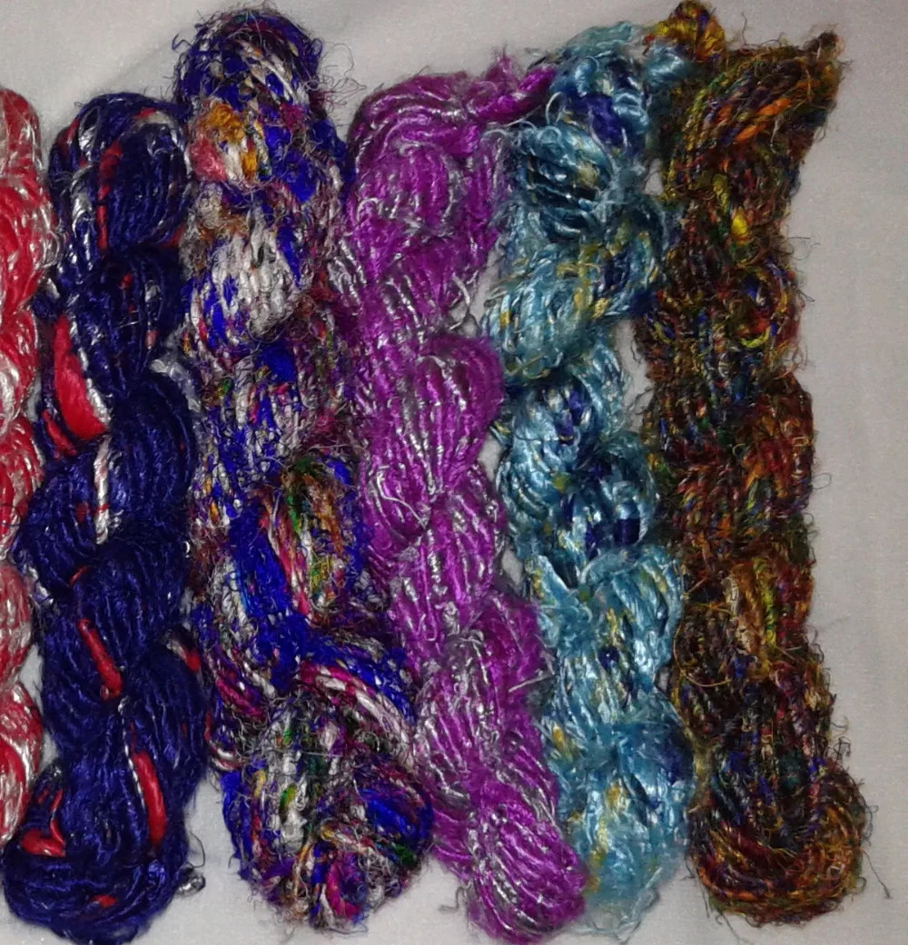 Banana Silk Yarns In Solid And Multi Colored Qualities Available In 100