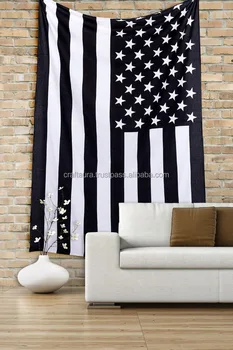 American Flag Wall Hanging american flag black & white wall tapestry indian 100% cotton wall American Flag Wall Hanging american flag black & white wall tapestry indian 100% cotton wall