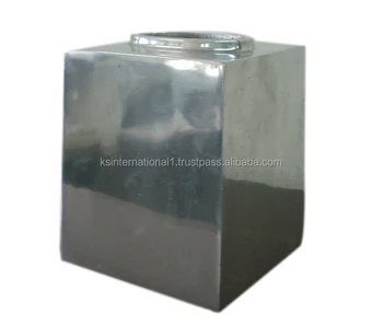 Silver Powder Coated Square Shape Metal Vase Planter View Metal