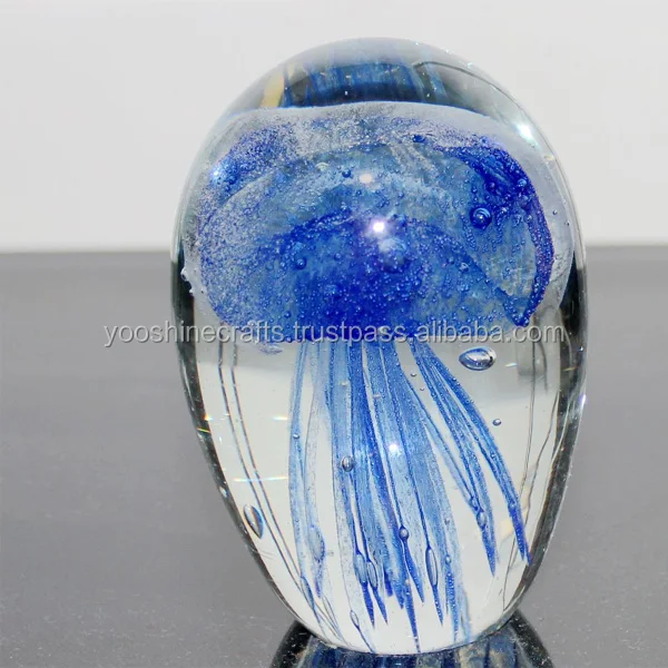 G015 Green Jellyfish Glass Ball,Glass Crafts,Luminous Glass Ball