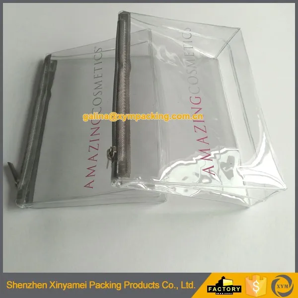 clear non dehp free pvc bag with print