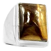 Tiger eye stone, Tiger eye ring, Tiger eye stone 925 silver men ring