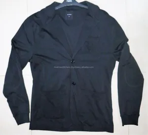 bonded fleece Men's Long Sleeve Knit Blazer bonded fleece Men's Long Sleeve Knit Blazer