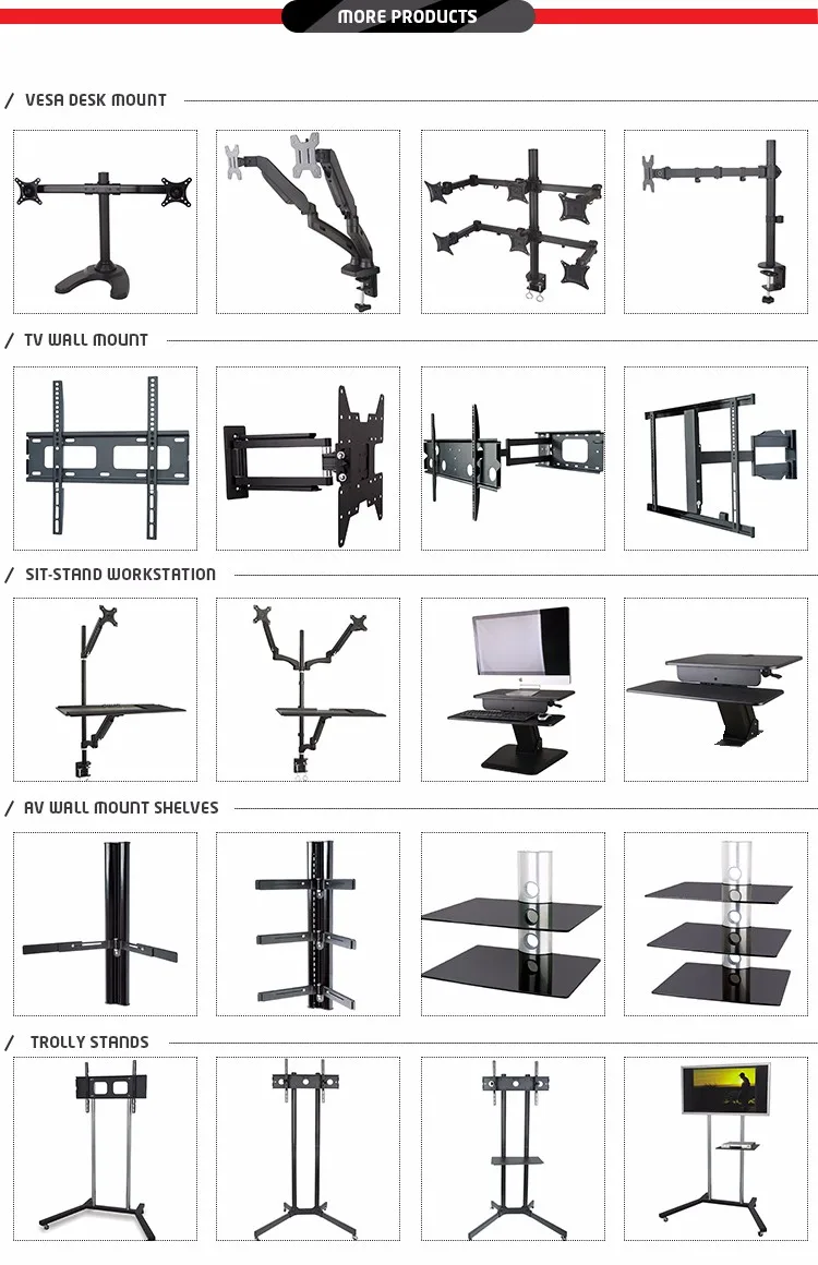 Computer Accessory Adjustable LCD Monitor Arm Stand Suit 13" ~ 27" Laptop and Monitor with Laptop Tray