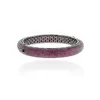 Pave Ruby Gemstone Bangle Manufacturer In India New Designer 925 Silver Jewelry