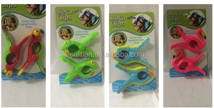 Plastic Flamingo Beach Towel Clips/ Animal Beach Towel Clips - Buy