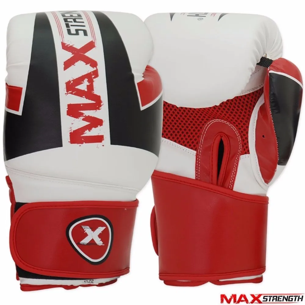 Gel Boxing Gloves Rex Leather Sparring Mma Martial Arts Punch Bag ...