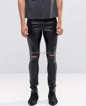 leather look skinny trousers