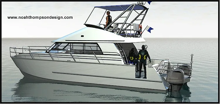 hydrofoil assisted power catamaran