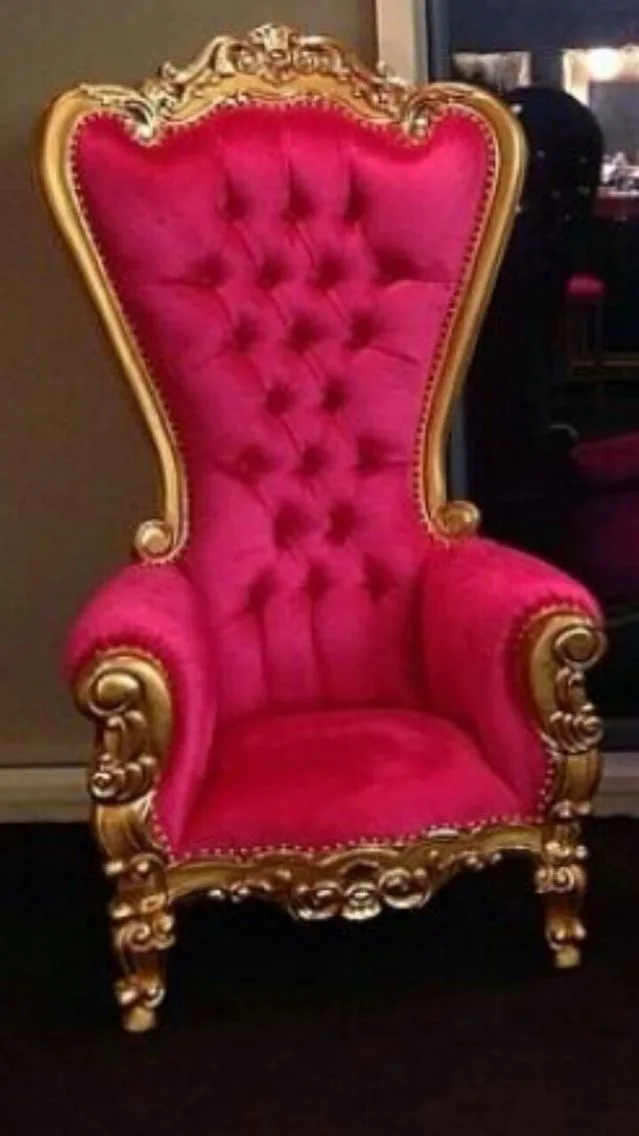 Gold Hair Beauty Pink Chair,Hair Salon Shop Sofa Chair For 