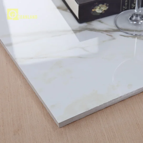 Inkjet Polished Glazed White Marble Tile Floor Ceramic Tiles Buy