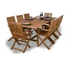 Teak Rectangular Extending dining 8 chairs and table set Outdoor Garden Patio furniture