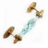 Handmade Blue Glass Bridge Vintage Handle Pull Furniture Accessories Glass Handle