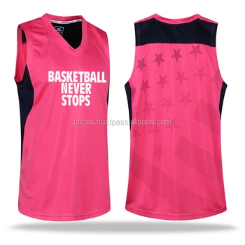 Basketball Jersey Design Color Pink 