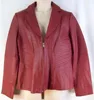 Women's Leather Jacket Maroon 100% Leather Shell--FL-3482
