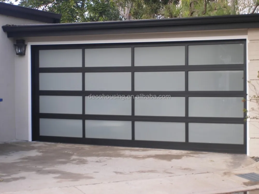 New Creative Design Modern Glass Garage Door Type 50mm Thickness Glass ...