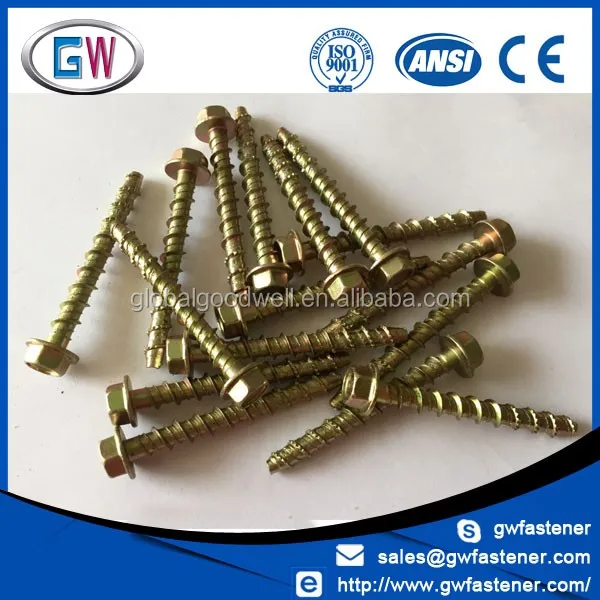 Free Sample Galvanised M8 M10 M12 Heavy Duty Masonry Screws For Stone