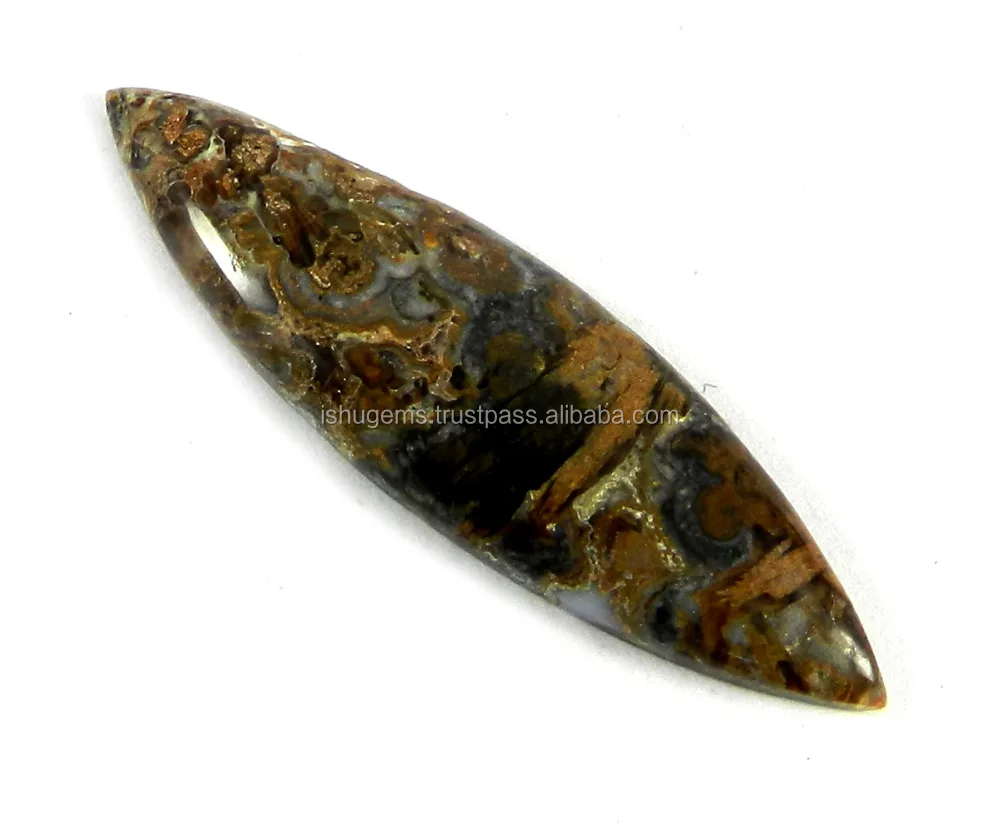 Rare!!! 4.40 gms Boulder opal Naturale 13*46mm marquise Cabochon, gemme sciolte per fare gioielli IG0035